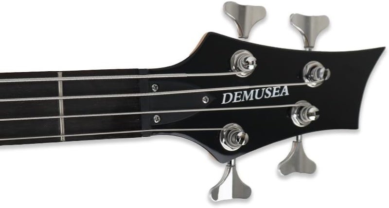 demusea electric bass guitar full size standard 4strings glossy pink 34inch scale length 24frets maple neck phoenix body fixed bridge 2V 2T control for beginner starter practice party show(PINK-YIB30) - Image 4
